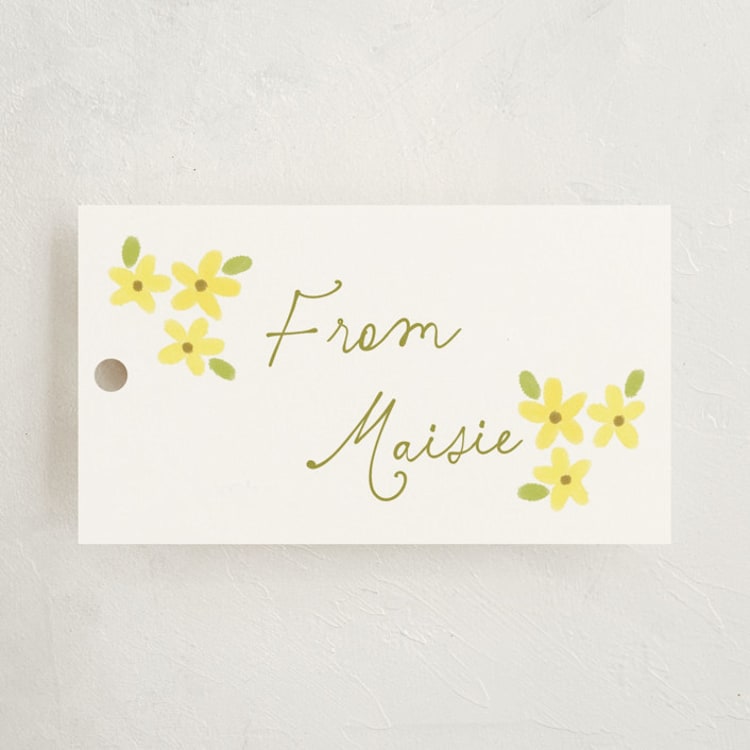 "Daisy" - Gift Tags in Daffodil by Morgan Kendall - Front
