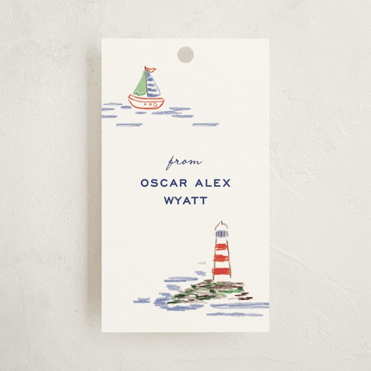 "Vespucci" - Gift Tags in Pier by Pati Cascino - Front