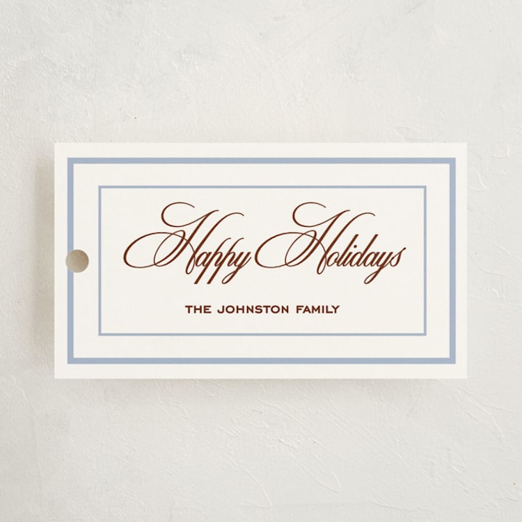 "Cler" - Gift Tags in Mist by Annie Shapiro - Front