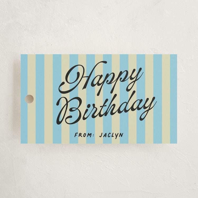 "calvin" - Gift Tags in Summer Blue by chocomocacino - Front