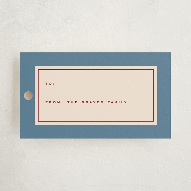 "Retro bold" - Gift Tags in Denim by Claudia Orengo - Front