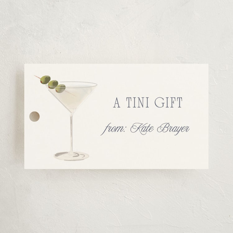 "Martini (add-on)" - Gift Tags in Olive by Baumbirdy - Front