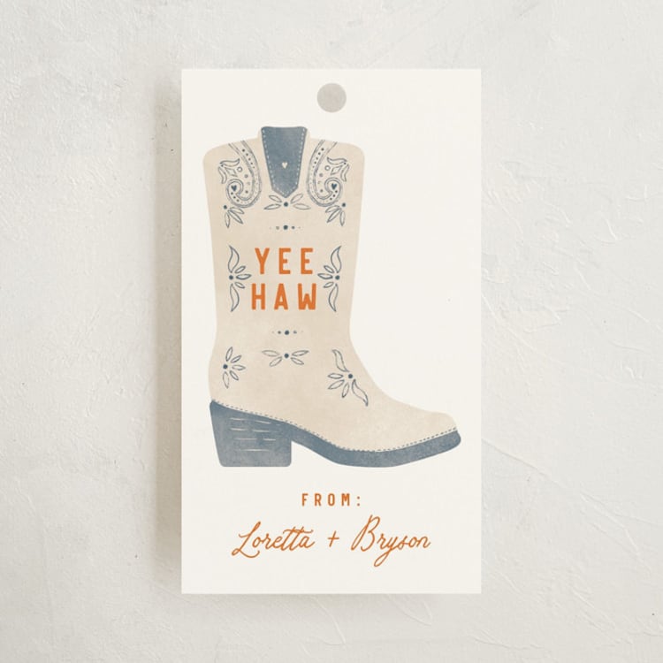 "Darlin" - Gift Tags in Denim by Pixel and Hank - Front
