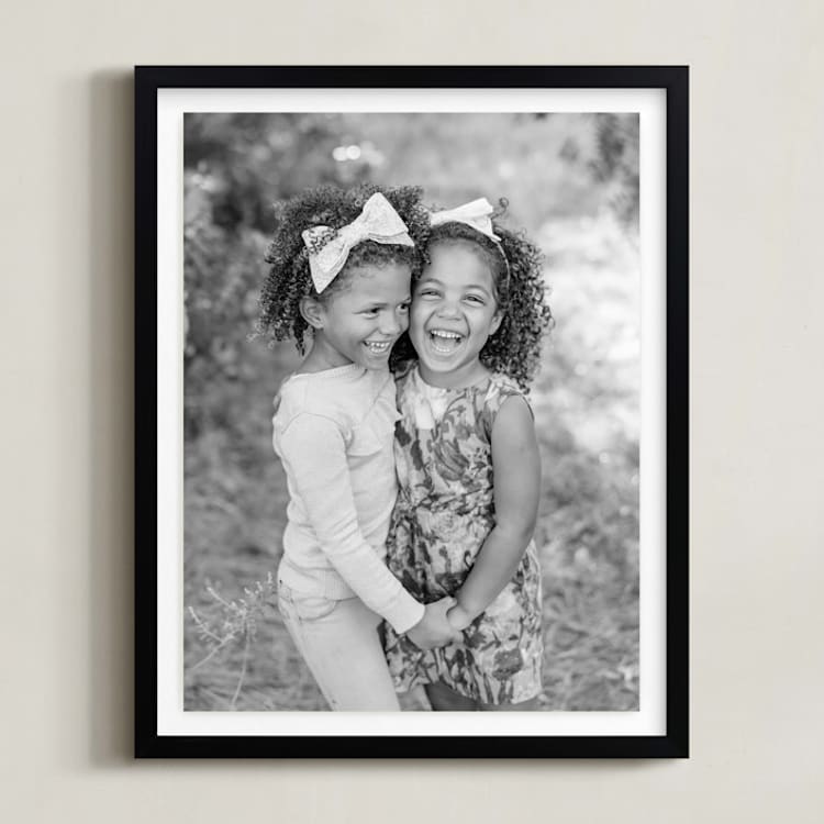 "11x14 Float Mount Black Framed Photo" - Float Mounted Framed Photo in Black Frame by Minted - Front