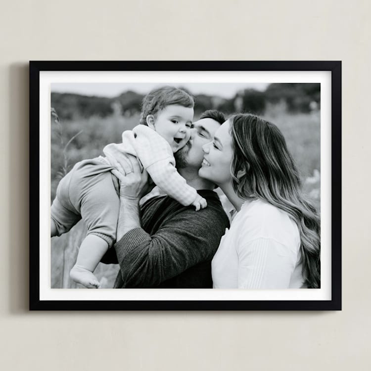 "14x11 Float Mount Black Framed Photo" - Float Mounted Framed Photo in Black Frame by Minted - Front