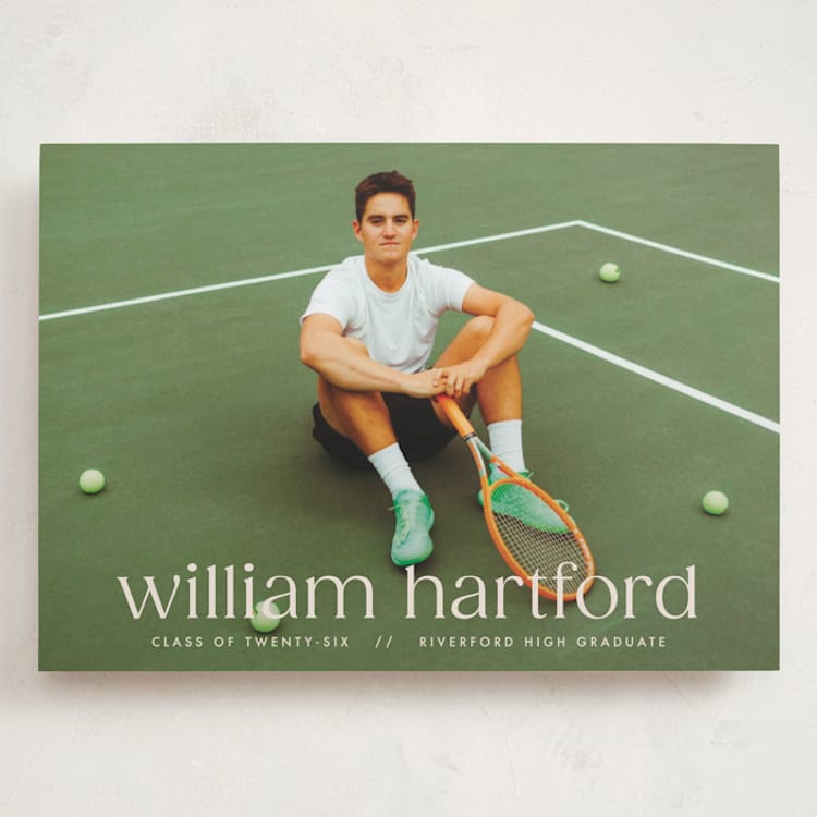"Hartford" - Graduation Announcements in Silk by Ellen Schlegelmilch - Front