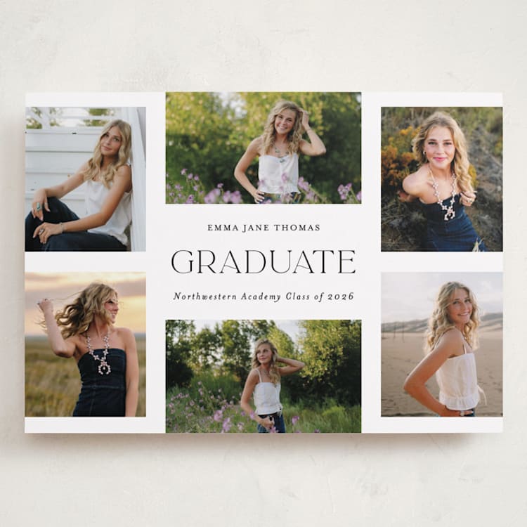 "Graduate Grid" - Graduation Announcements in Classic by Lehan Veenker - Front