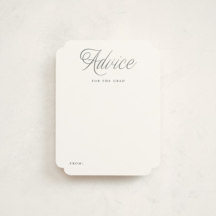 "Swooping" - Graduation Insert Cards in Cotton by Carmia C. - Front