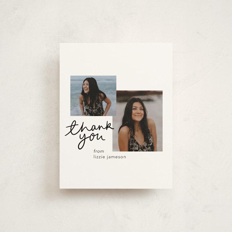 "Tassel turned, diploma earned" - Graduation Insert Cards in Noir by Abbigail Lim - Front