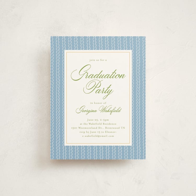 "Blooming" - Graduation Insert Cards in Sky by Melanie Kosuge - Front