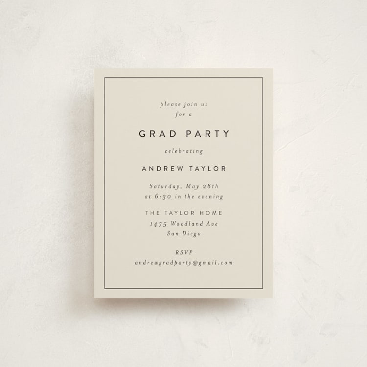 "visionary" - Graduation Insert Cards in Sand by Pippa Shaw - Front