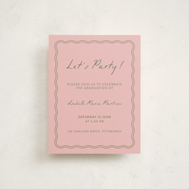 "Lady Lady" - Graduation Insert Cards in Sage by Gabrielle Neil - Front