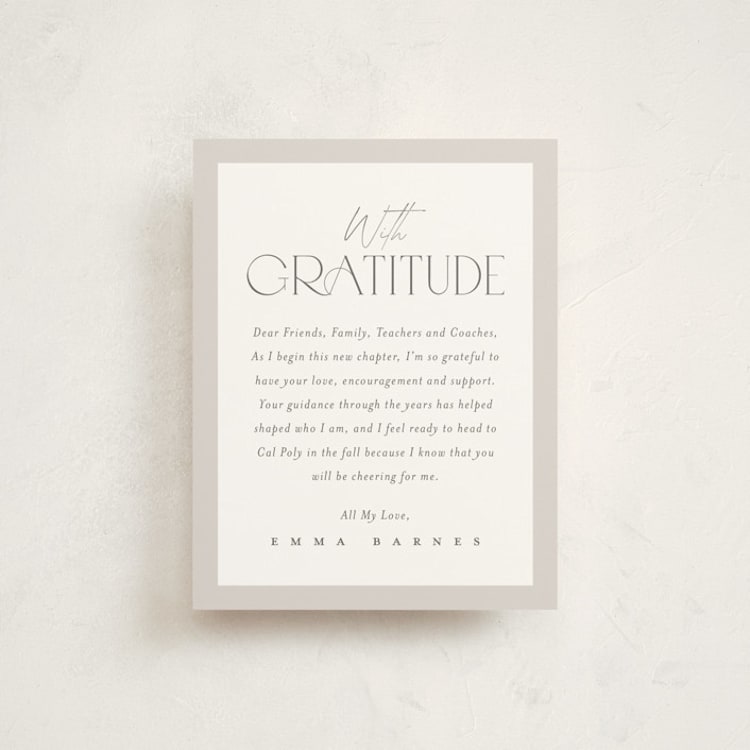 "fortified" - Graduation Insert Cards in Snow by Sarah Curry - Front