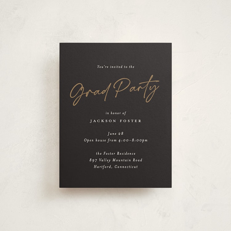 "Complete" - Graduation Insert Cards in Snow by Michelle Taylor - Front