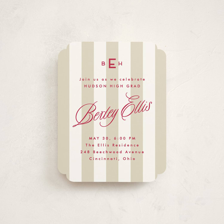 "Bexley" - Graduation Insert Cards in Parchment by Susan Zinader - Front
