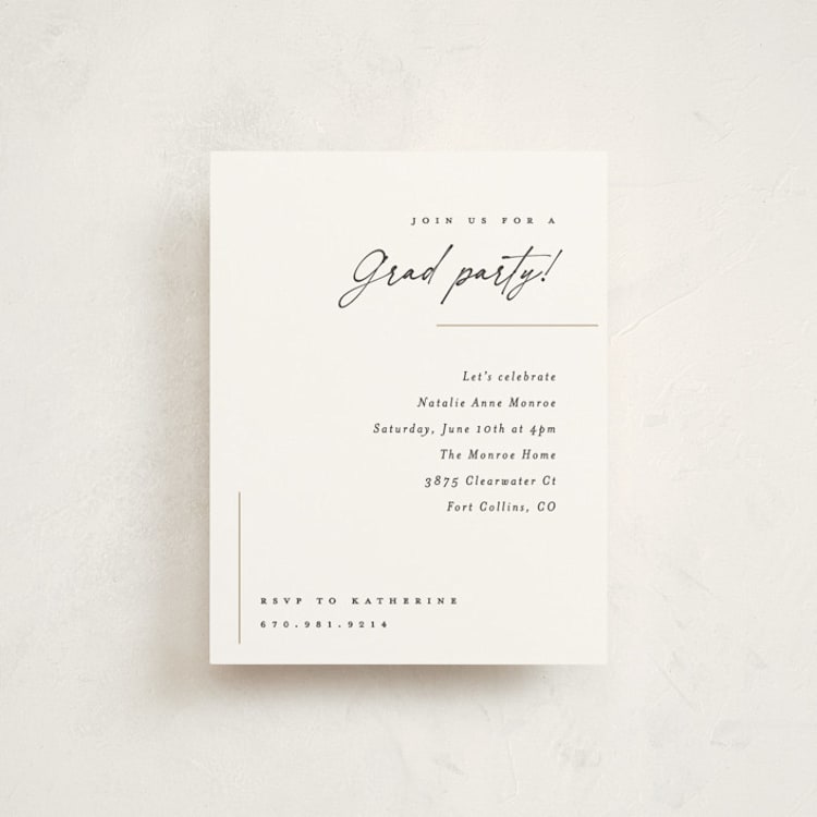 "clean" - Graduation Insert Cards in Cotton by Carolyn Nicks - Front