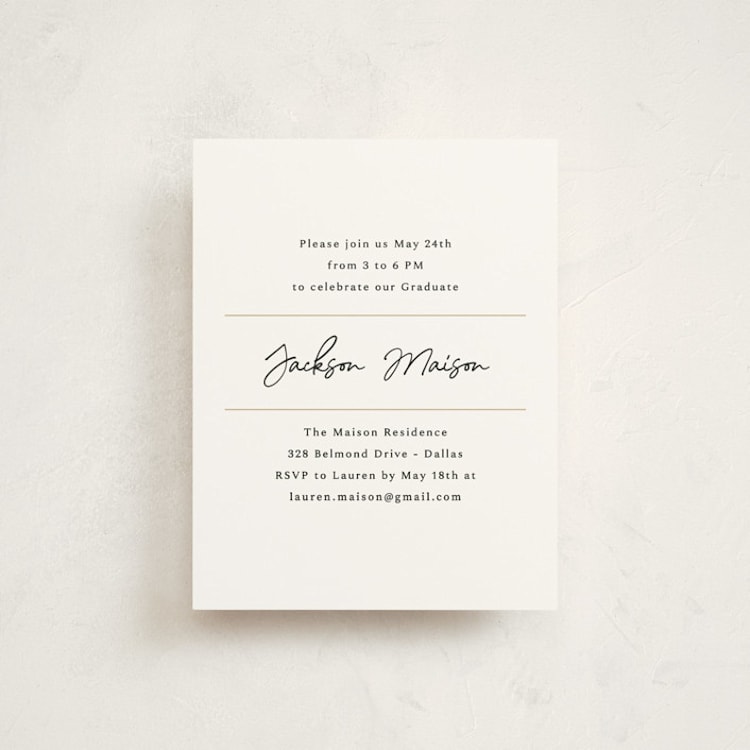 "Balance" - Graduation Insert Cards in Freshwhite by Kaydi Bishop - Front