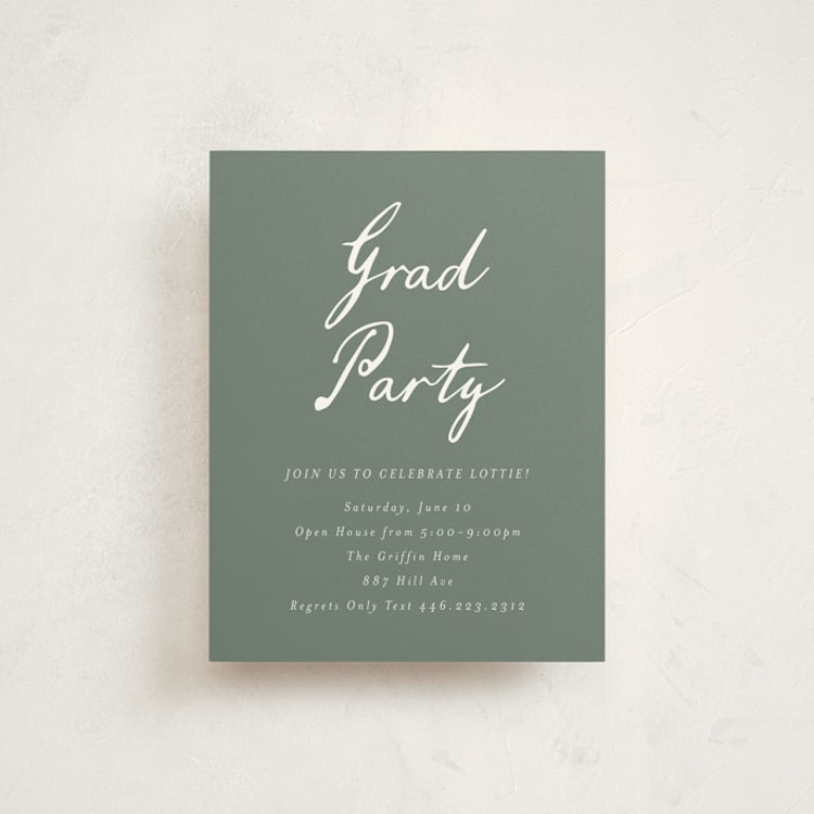 "Grad Greetings" - Graduation Insert Cards in Pearl by Ashley Iwafuchi - Front