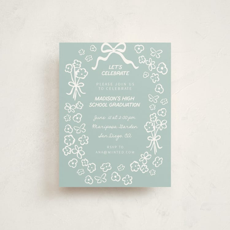 "Handwritten Stack" - Graduation Insert Cards in Snow by Stephanie Heinrich Godbout - Front