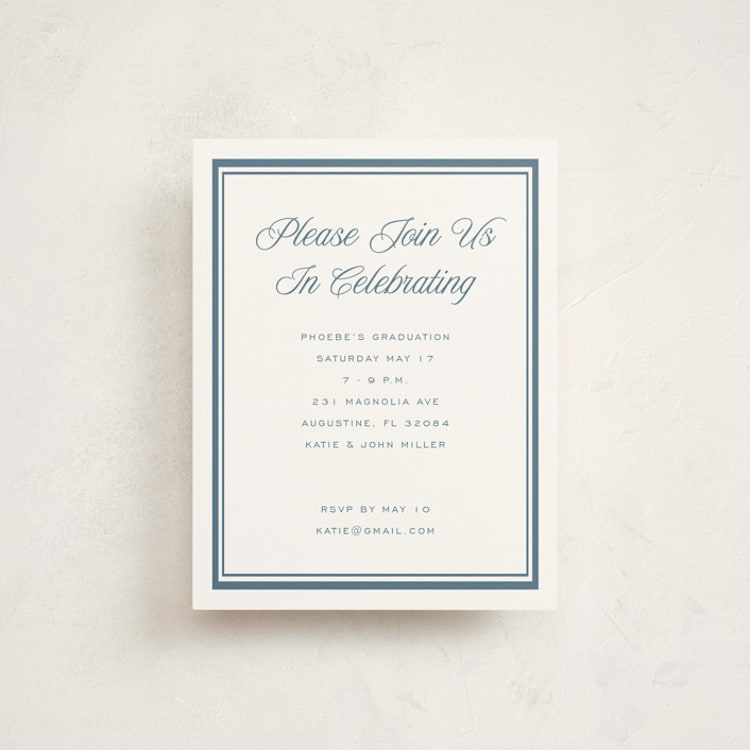 "Lauren" - Graduation Insert Cards in Winterberry by Blustery August - Front