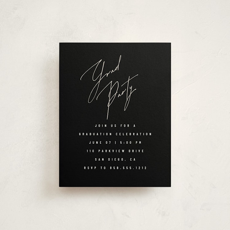 "Grad Signature" - Graduation Insert Cards in Sandstone by Stacy Maalouf - Front