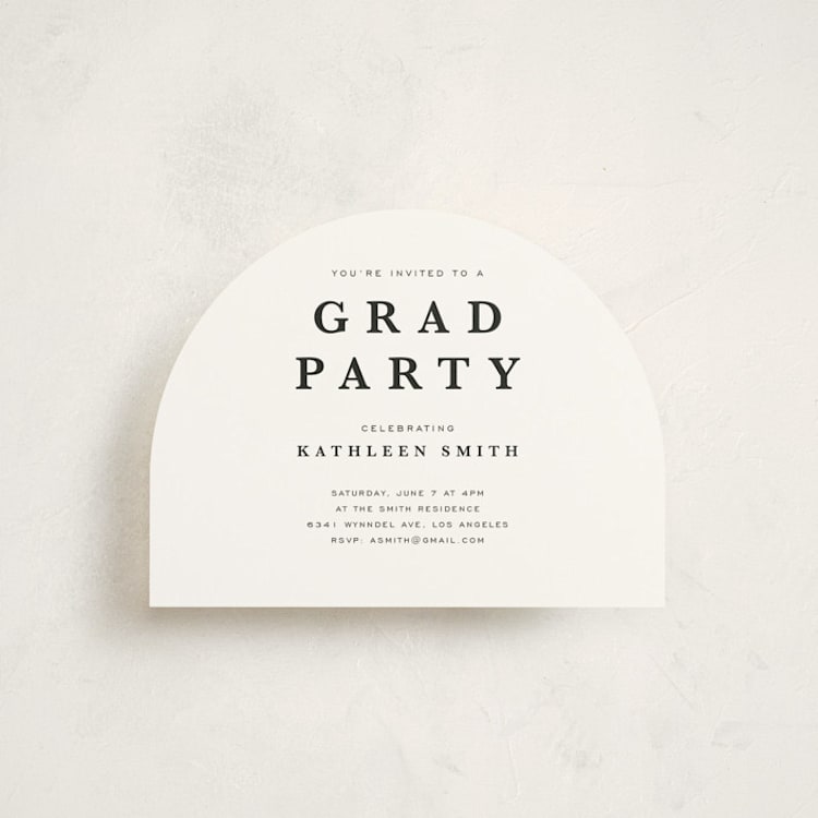 "Go Far" - Graduation Insert Cards in Salt by Joyce Pinheiro - Front