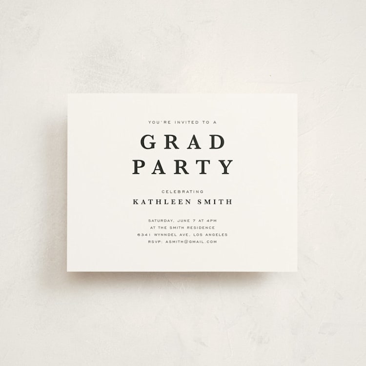 "Go Far" - Graduation Insert Cards in Salt by Joyce Pinheiro - Front