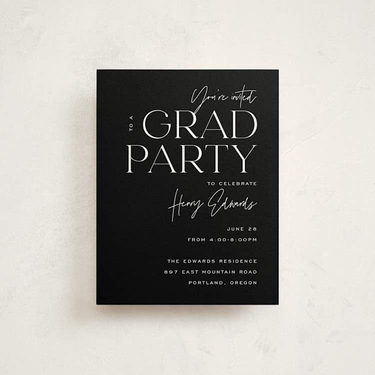 "Greatest Year" - Graduation Insert Cards in Coal by Michelle Taylor - Front