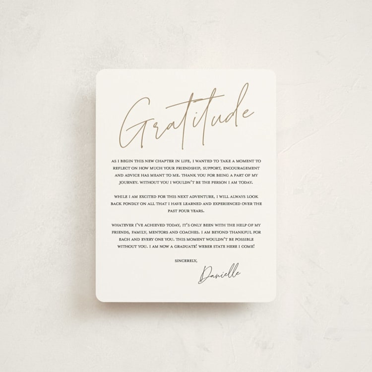 "Around the Corner" - Graduation Insert Cards in Cloud by That Girl Press - Front