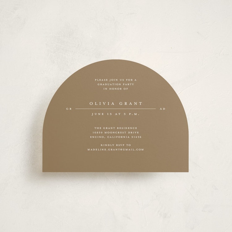 "Compass" - Graduation Insert Cards in Sparrow by Alexandra Cohn - Front