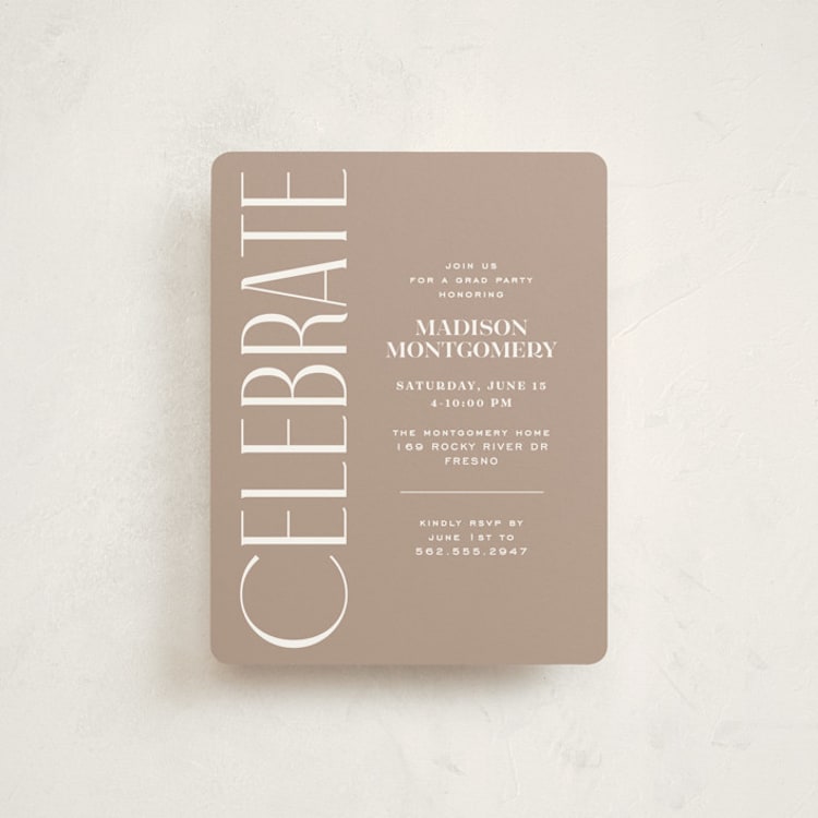 "Pillar" - Graduation Insert Cards in Snow by Owl and Toad - Front