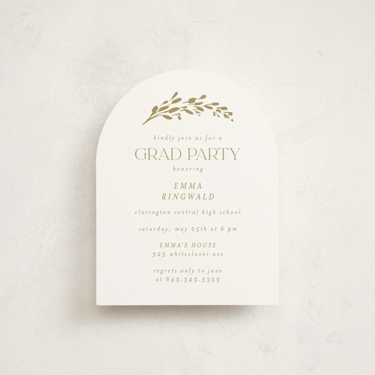"Abstract Laurel Graduate" - Graduation Insert Cards in Sky by Kim Thoa - Front