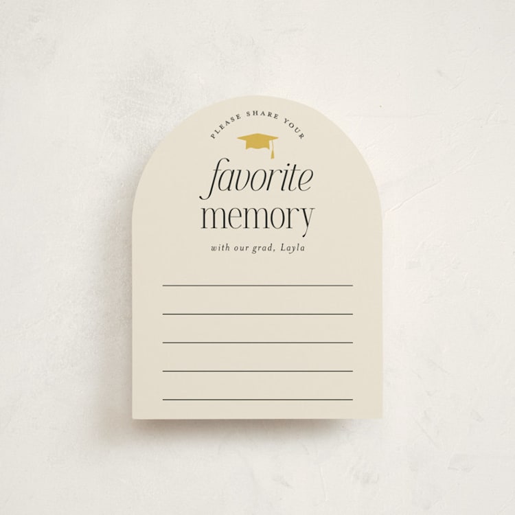 "Earned It" - Graduation Insert Cards in Marigold by Louise Kay - Front