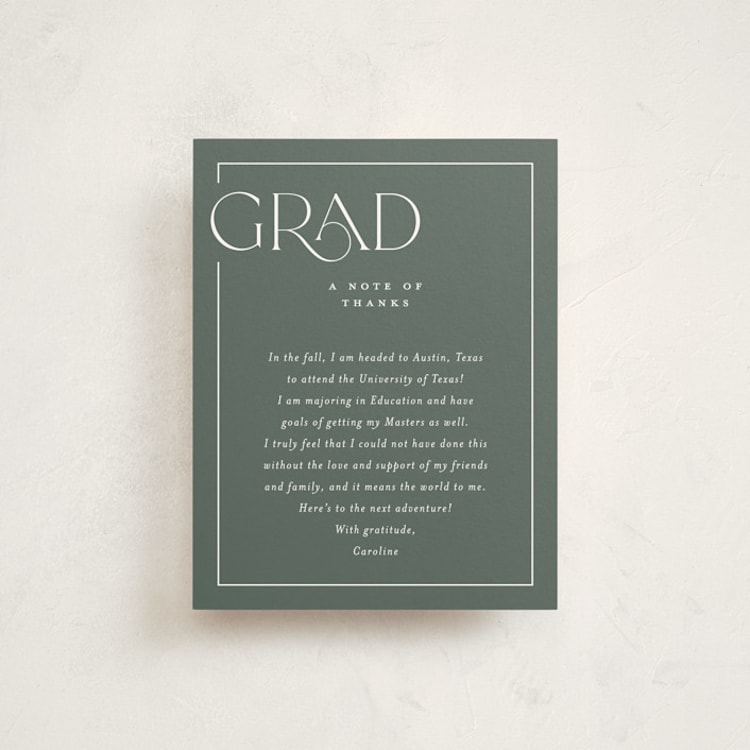 "Broken Border" - Graduation Insert Cards in Snow by Lauren Chism - Front