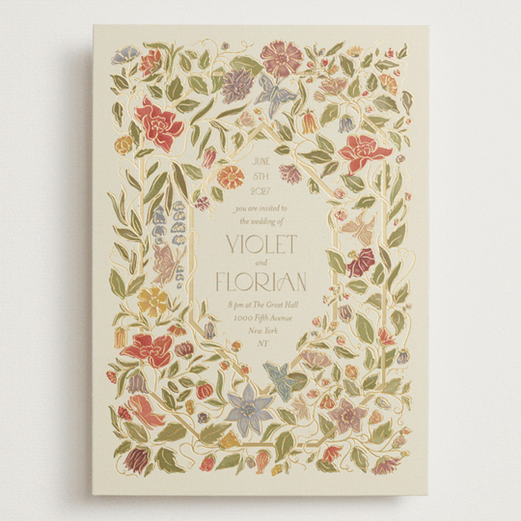 "Radiant Botany" - Wedding Invitations in Mint by Simona Camp - Front