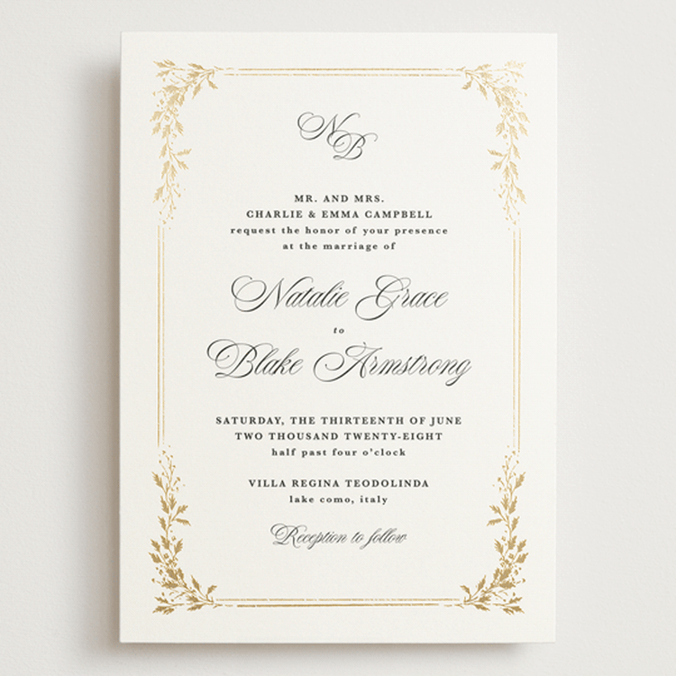 "Lake Como" - Wedding Invitations in Diamond by Kate Ahn - Front