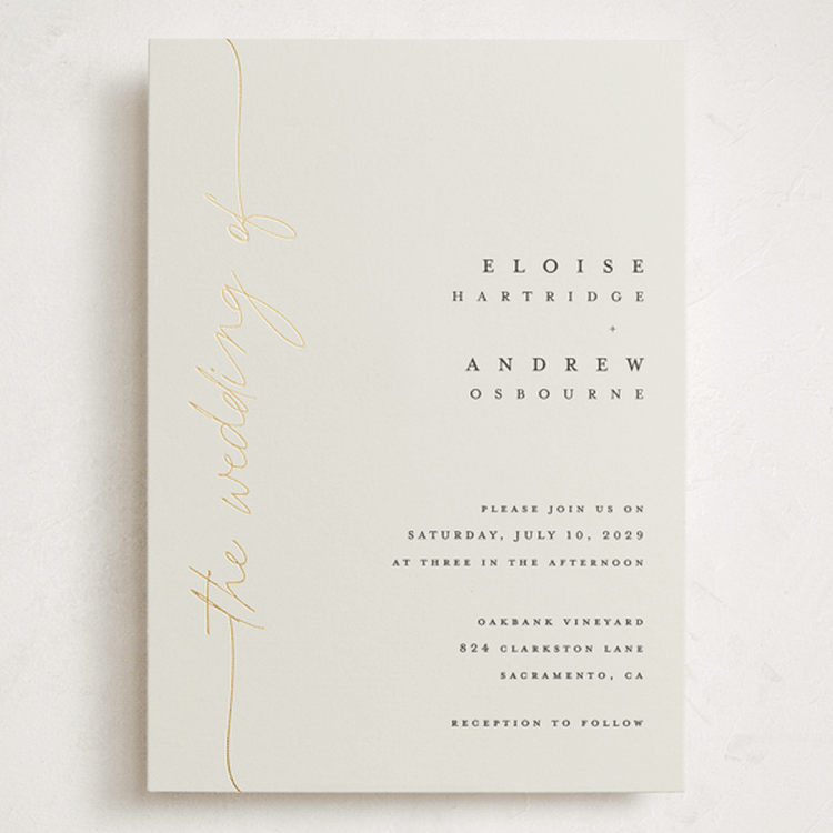 "silk" - Wedding Invitations in Linen by Pippa Shaw - Front