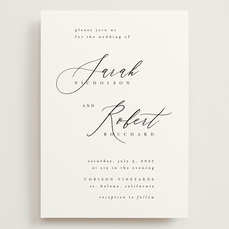 "Corison" - Wedding Invitations in Classic by Kelly Schmidt - Front