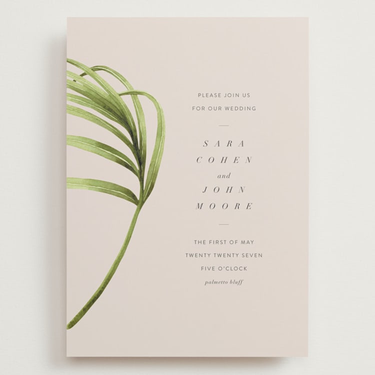"Palmetto" - Wedding Invitations in Palmetto by kelli hall - Front