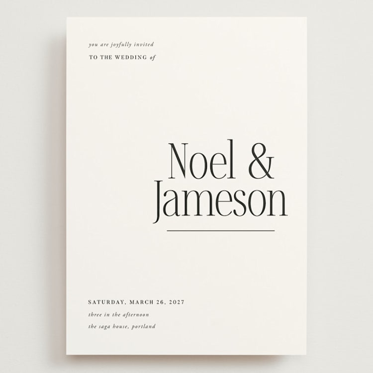 "Modern Space" - Wedding Invitations in Cloud by Ashlee Townsend - Front