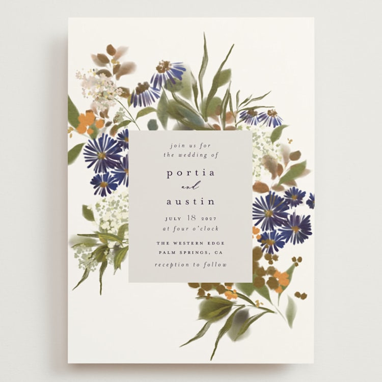 "Pressed Garden" - Wedding Invitations in Fall by Grace Kreinbrink - Front