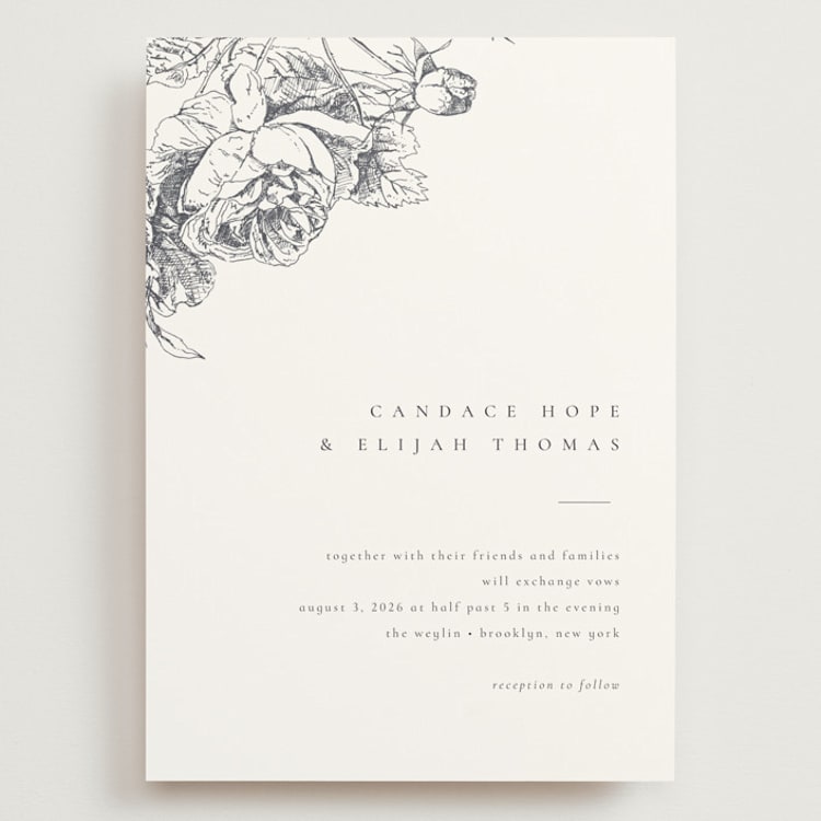 "Delicate" - Wedding Invitations in Pearl by Emily Sabol Goss - Front