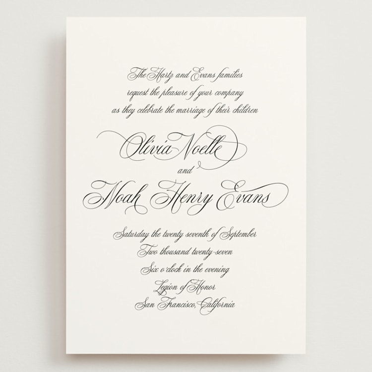 "legacy" - Wedding Invitations in Pure by Design Lotus - Front