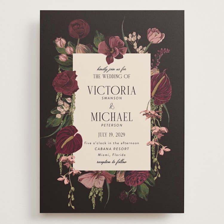 "Romantics" - Wedding Invitations in Merlota by Susan Moyal - Front
