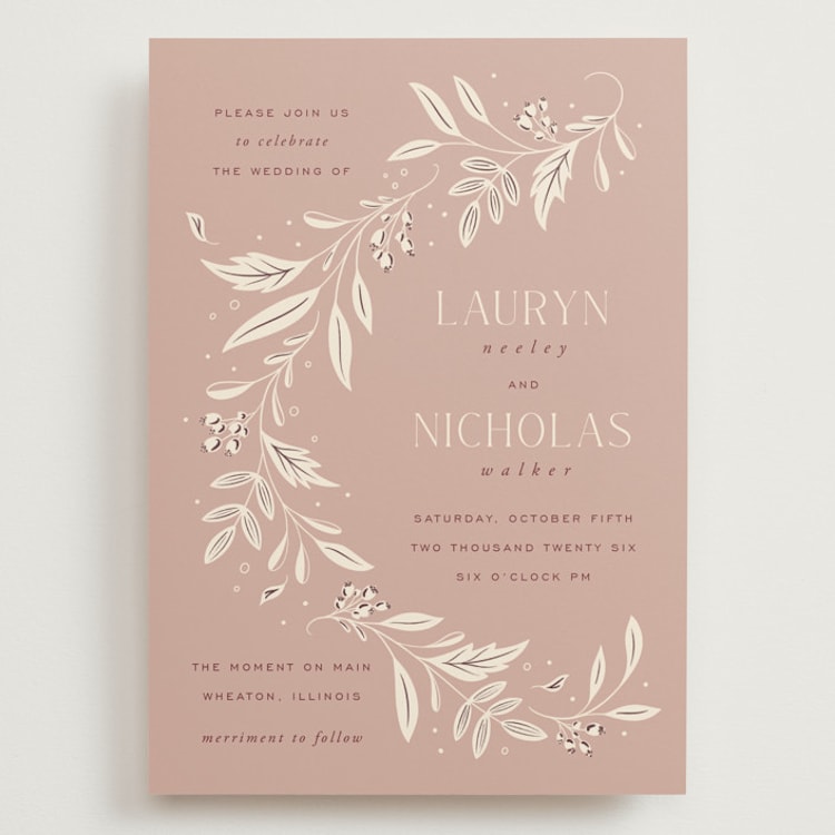 "Moment" - Wedding Invitations in Rose by Erin German - Front