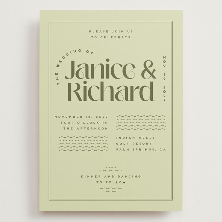 "News!" - Wedding Invitations in Kiwi by Claudia Orengo - Front