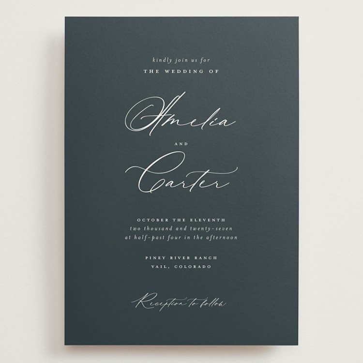 "modern vintage" - Wedding Invitations in Jade by Emily Betts - Front