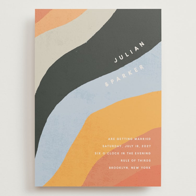 "Canyon Wall" - Wedding Invitations in Sunset by Robin Ott - Front