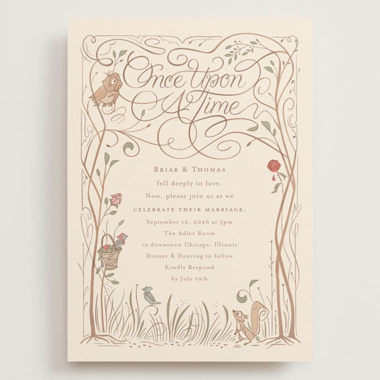"Disney Storybook" - Wedding Invitations in Autumn by Morgan Ramberg - Front