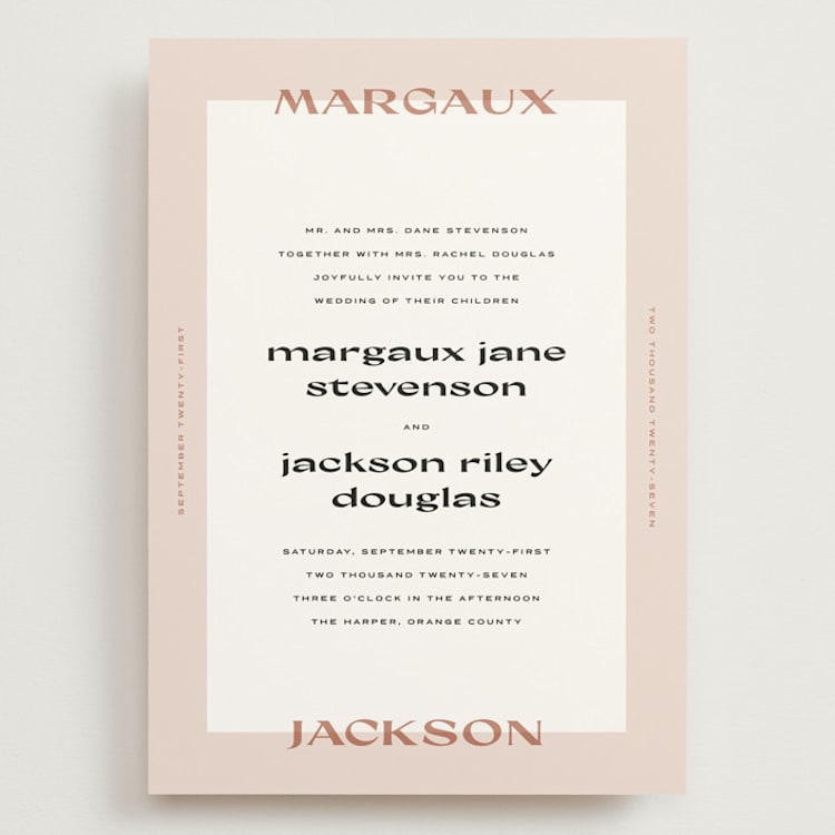 "margaux" - Wedding Invitations in Sand by Lindsay Stetson Thompson - Front